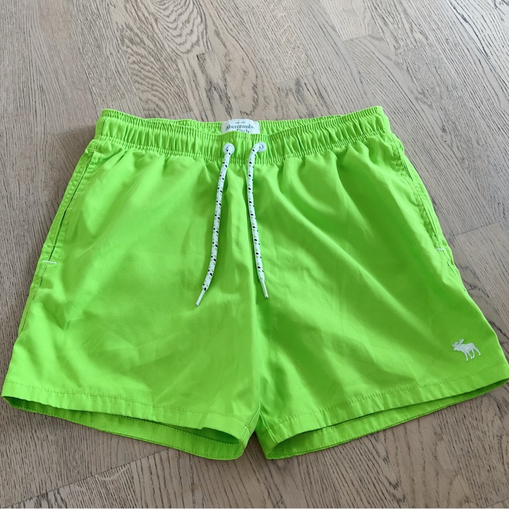 Never worn! Abercrombie & Fitch Neon Green Swim Trunks | Men’s M